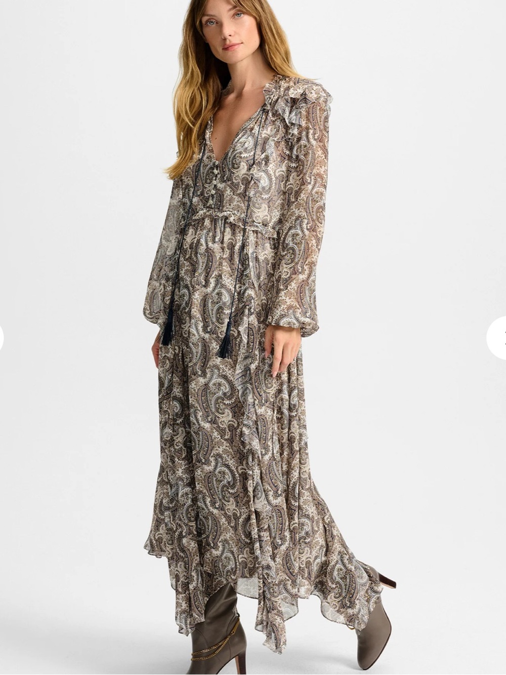 NWOT Veronica Beard Lilith Silk Maxi Dress 0